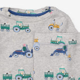 Pyjamas Set Grey Farm Animals Driving Tractors