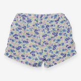 White floral woven shorts