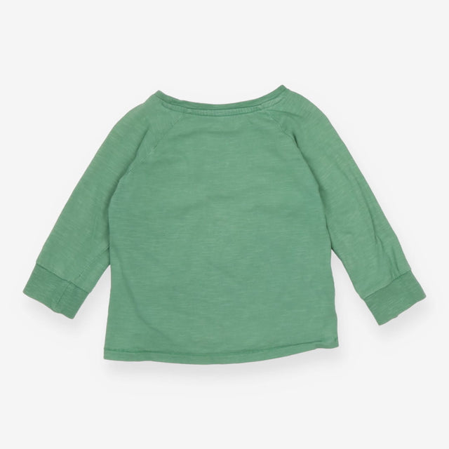 Green Pocket Long Sleeve Tee