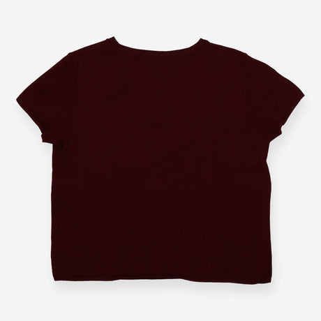 Gem Collar Short Sleeve Knit Top