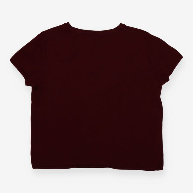 Gem Collar Short Sleeve Knit Top