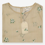 Sacha Gold Floral Embroidered Short Sleeve Top