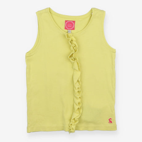 Yellow vest top frill detail