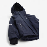 Waterproof Navy Rain Jacket with Detachable Hood