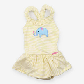 Yellow Striped Elephant Swim Costume