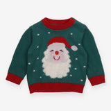 Green knit santa sweater