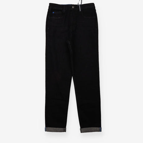 Black jeans with blue stitching