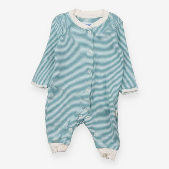 Sleepsuit blue stripe poppers