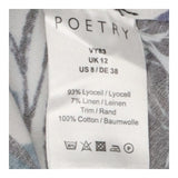 Floral Linen‑Blend Long‑Sleeve Collared Button Dre