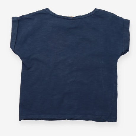 Blue t-shirt with hummingbird applique