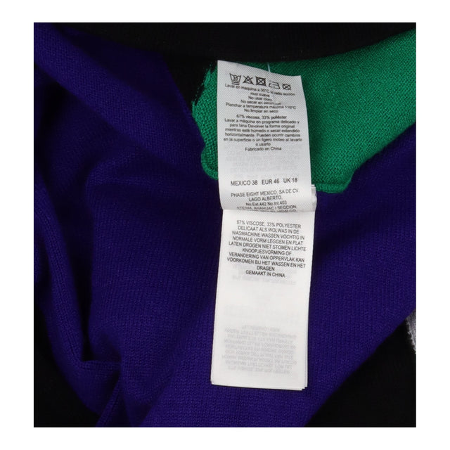 Colour Block Black Green Blue Long Sleeve Knit Dre