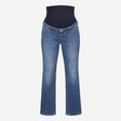 Mid Blue Wash Over Bump Stretch Denim Slim Leg Mat