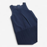 Dress chiffon with silver stitching