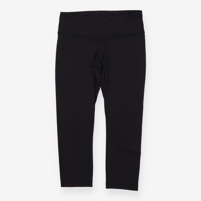 High rise cropped leggings black
