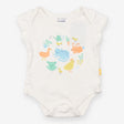 Bodysuit white animals in the garden