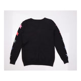 Jumper Star Sleeve Crew Neck Black Pastel