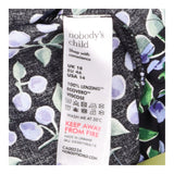  Black Purple Berry Print Midi Dress