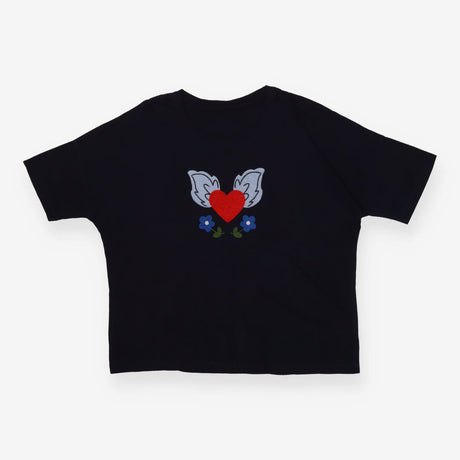 T-shirt navy and white hearts 2pk