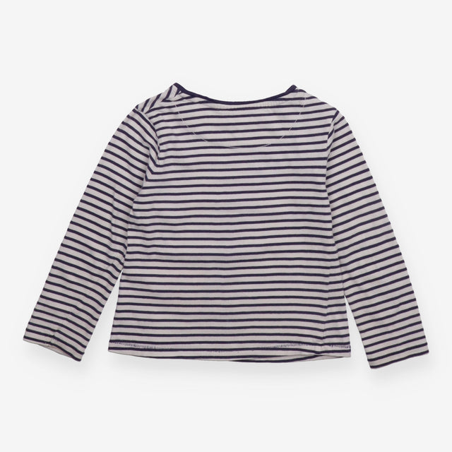 T-shirt long sleeves navy and white stripe