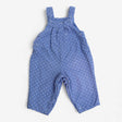 Dungarees blue cord white spots