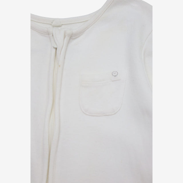 White Zip up Sleepsuit