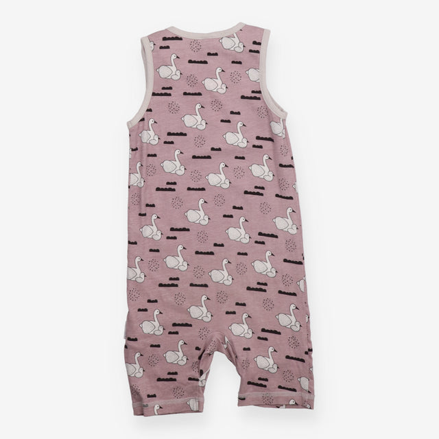 Romper dusky lilac birds