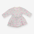 Dress Long Sleeve White Floral with Built in Bodys