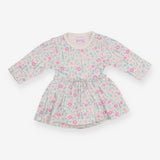Dress Long Sleeve White Floral with Built in Bodys