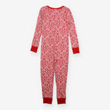 One Piece White Red Floral