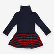 Dress Long Sleeve Navy Turtle Neck 