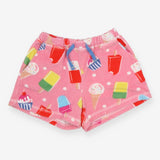 Pink towelling shorts ice lollies