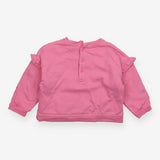 Sweater Frill Pink Dinosaur Applique