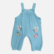 Teal dungarees with koala pockets