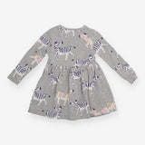 Dress Jersey Grey Zebra Print