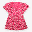 Pink Leaf Print Maternity Tunic with Waist Ties