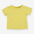 T-shirt short sleeve yellow and white stripes