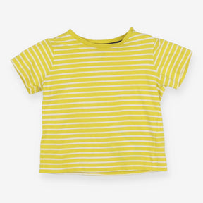 T-shirt short sleeve yellow and white stripes