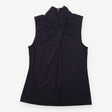 Navy Sleeveless Draped Cowl Neck Top