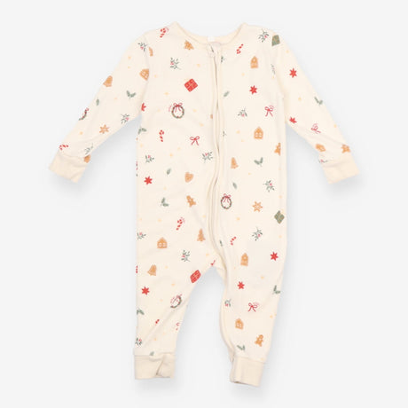 Christmas Footless Sleepsuit Cream