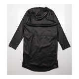 Black Waterproof Hooded Raincoat Longline Lightwei