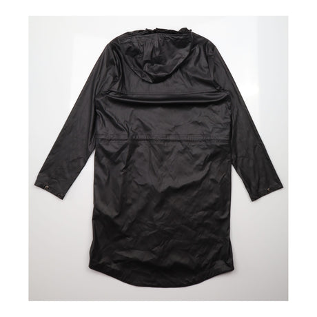 Black Waterproof Hooded Raincoat Longline Lightwei