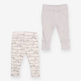 Leggings white dinosaurs and grey 2 Pack