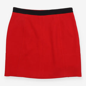 Coast Mini Skirt Red Black Contrast Waistband