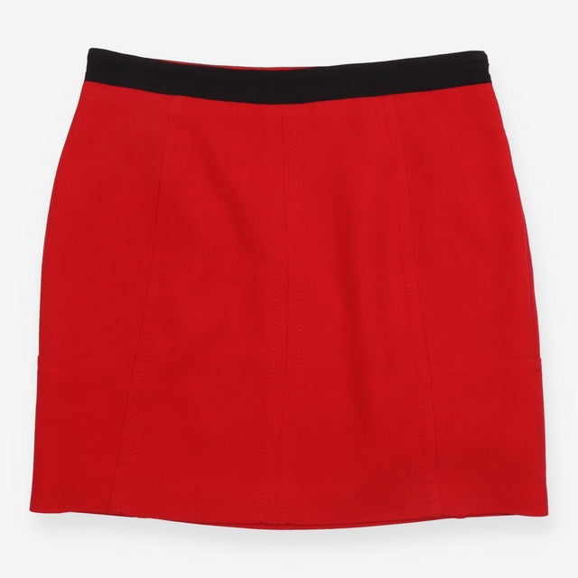 Coast Mini Skirt Red Black Contrast Waistband