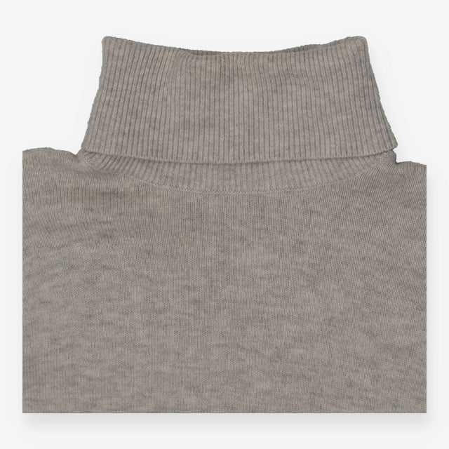 Roll Neck Cream Wool Sweater