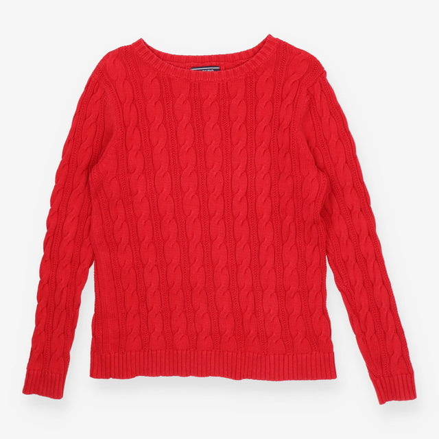 Lands End Red Cable Knit jumper