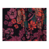 Top Navy Pink Floral Print Short Sleeve Button Fro