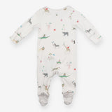 Sleepsuit white animals party