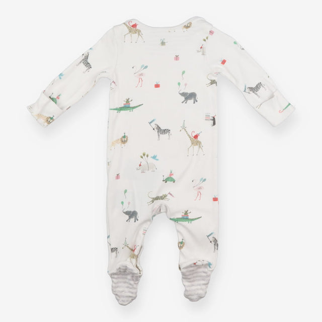 Sleepsuit white animals party