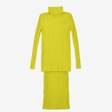 Organic Cotton Bodycon Midi Dress in Thick Rib 